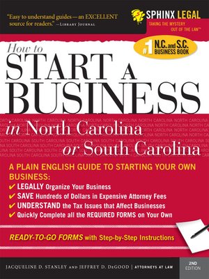 cover image of Start a Business in North Carolina or South Carolina